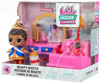 L.O.L. SURPRISE OMG HOUSE OF SURPRISES BEAUTY BOOTH PLAYSET WITH DOLL 8 SURPRISES FOR KIDS