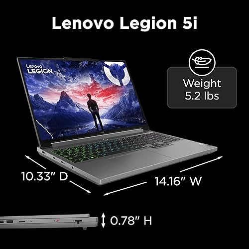 LENOVO LEGION 5I GAMING LAPTOP 16 WQXGA INTEL I7-14650HX RTX 4070 32GB RAM 512GB SSD