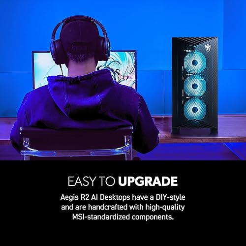 MSI AEGIS R2 AI GAMING DESKTOP INTEL CORE ULTRA 9 285, RTX 5070TI, 32GB DDR5, 2TB SSD, VR-READY