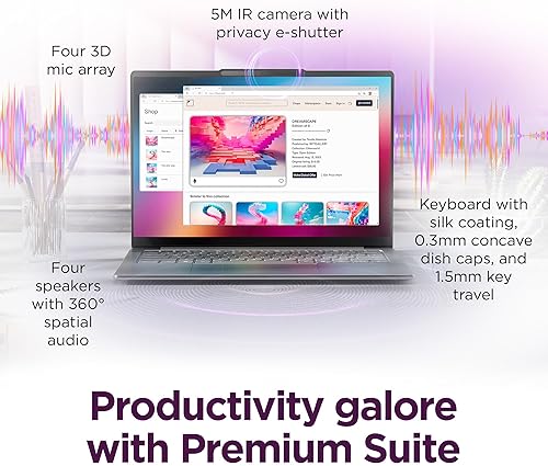 LENOVO SLIM 7I AURA 2025 LAPTOP - CORE ULTRA 7, 16GB RAM, 1TB SSD, 14 WUXGA OLED, LUNA GREY