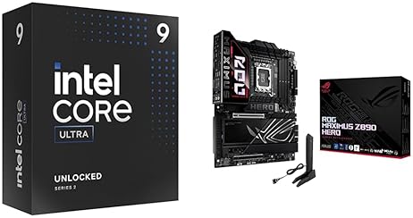 INTEL ULTRA 9 24-CORE CPU ASUS ROG MAXIMUS Z890 HERO ATX MOTHERBOARD DDR5 WIFI 7 BUNDLE