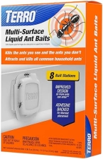 TERRO INDOOR LIQUID ANT BAITS WITH ADHESIVE STRIPS, 8-PACK ANT TRAP AND BAIT STATIONS