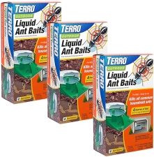 TERRO OUTDOOR LIQUID ANT BAIT STATIONS READY-TO-USE ANT KILLER, 12 STATIONS, MODEL T1804-3SR