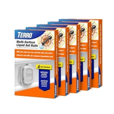 TERRO INDOOR LIQUID ANT BAITS WITH ADHESIVE STRIPS, 5-PACK 20 BAITS - EFFECTIVE ANT TRAP