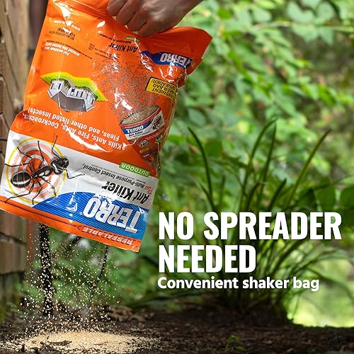 TERRO ANT KILLER PLUS 3LB OUTDOOR INSECT CONTROL SHAKER KILLS FIRE ANTS, FLEAS COCKROACHES