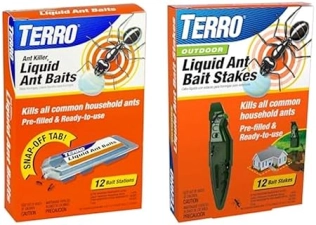 TERRO ANT KILLER BUNDLE 12 T300B LIQUID BAIT STATIONS T1813B OUTDOOR READY-TO-USE TRAP