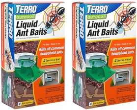 TERRO T1804SR OUTDOOR LIQUID ANT BAIT KILLER TRAP 8 STATIONS FOR HOUSEHOLD ANT CONTROL