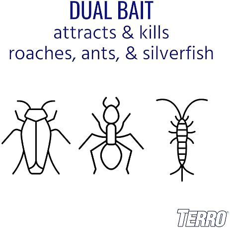 TERRO T360 ANT AND ROACH BAITS 10 PACK, EFFECTIVE BLACK PEST CONTROL BAIT STATIONS