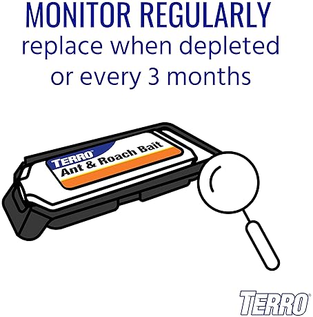 TERRO T360 ANT AND ROACH BAITS 10 PACK, EFFECTIVE BLACK PEST CONTROL BAIT STATIONS