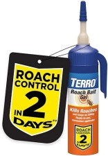 TERRO T502 INDOOR COCKROACH GEL BAIT KILLER KILLS GERMAN, AMERICAN, ORIENTAL ROACHES, 3 OZ