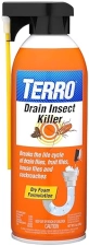 TERRO DRAIN FLY KILLER SPRAY T590 FOAM TREATMENT FOR FRUIT FLIES, HOUSE FLIES COCKROACHES