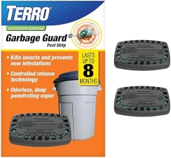 TERRO T801SR GARBAGE GUARD INSECT KILLER FOR OUTDOOR TRASH CANS KILLS FLIES, ROACHES MORE 2 PACK