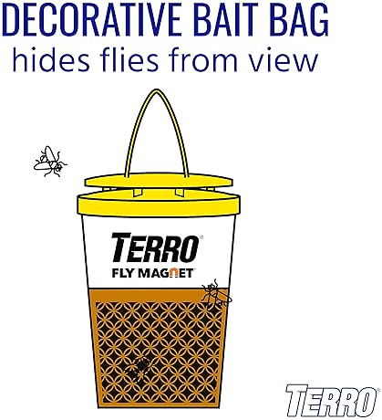 TERRO FLY MAGNET DISPOSABLE OUTDOOR FLY TRAP WITH BAIT T524 EFFECTIVE FLY CONTROL