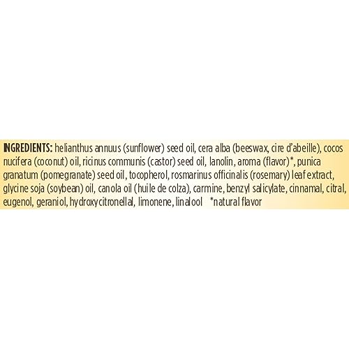 BURTS BEES POMEGRANATE LIP BALM 4-PACK, NATURAL MOISTURIZER WITH BEESWAX, TINT-FREE 0.15 OZ