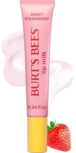 BURT S BEES SWEET STRAWBERRY LIP MILK LIP BALM, VITAMIN ENRICHED MOISTURIZER, 0.34 OZ