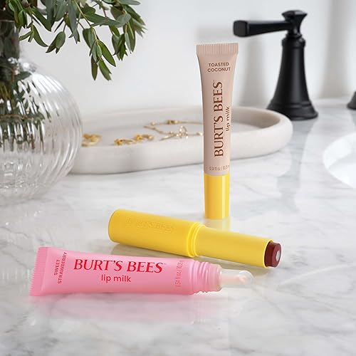 BURT S BEES SWEET STRAWBERRY LIP MILK LIP BALM, VITAMIN ENRICHED MOISTURIZER, 0.34 OZ