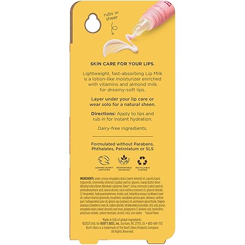 BURT S BEES SWEET STRAWBERRY LIP MILK LIP BALM, VITAMIN ENRICHED MOISTURIZER, 0.34 OZ
