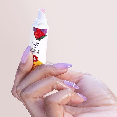 BURTS BEES RESCUE LIP RELIEF BALM 2-PACK, WATERMELON BERRY, HYDRATING, NATURAL 0.35OZ