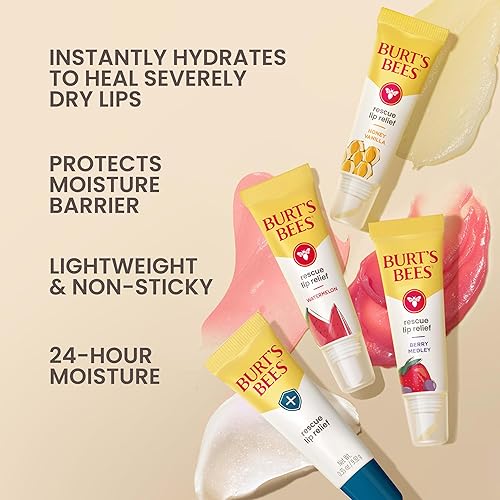BURTS BEES BERRY MEDLEY LIP BALM, HYDRATING RESCUE FOR DRY CRACKED LIPS, 0.35OZ TUBE
