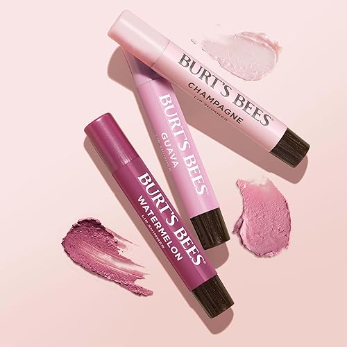 BURTS BEES PINK LIP SHIMMER TINTED BALM TRIO - MOISTURIZING, NATURAL GLOW, 3 X 0.09 OZ