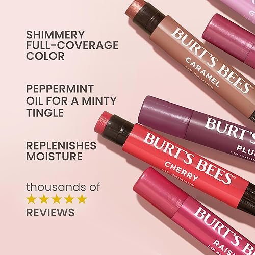BURTS BEES NUDE LIP SHIMMER TRIO MOISTURIZING TINTED BALM, NATURAL GLOW, 3 X 0.09 OZ
