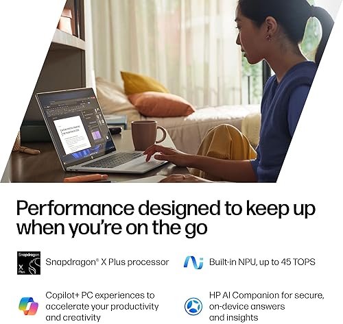 HP OMNIBOOK 5 14 INCH NEXT GEN AI PC, OLED DISPLAY, SNAPDRAGON X PLUS X1P-42-100, 16 GB RAM, 1 TB SS