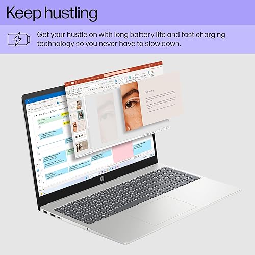HP 15.6 INCH LAPTOP, HD TOUCHSCREEN DISPLAY, AMD RYZEN 3 7320U, 8 GB RAM, 256 GB SSD, AMD RADEON GRA