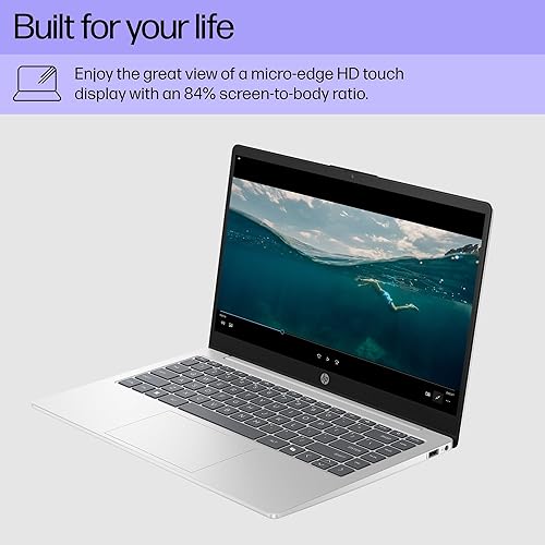 HP 14 INCH LAPTOP, HD TOUCHSCREEN DISPLAY, AMD RYZEN 5 7520U, 8 GB RAM, 512 GB SSD, AMD RADEON GRAPH