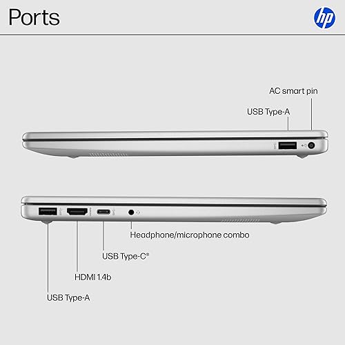 HP 14 INCH LAPTOP, HD TOUCHSCREEN DISPLAY, AMD RYZEN 5 7520U, 8 GB RAM, 512 GB SSD, AMD RADEON GRAPH
