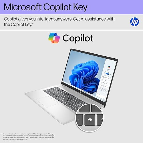 HP 17.3 INCH LAPTOP, HD DISPLAY, AMD RYZEN 5 7520U, 16 GB RAM, 512 GB SSD, AMD RADEON GRAPHICS, WIND