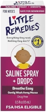 LITTLE REMEDIES SALINE SPRAY DROPS FOR NEWBORNS, SAFE NASAL MIST, 0.5 FL OZ