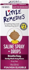 LITTLE REMEDIES SALINE NASAL SPRAY DROPS FOR BABIES KIDS, 1 FL OZ GENTLE NASAL RELIEF