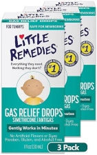 LITTLE REMEDIES BABY GAS DROPS 1 FL OZ BOTTLE, PACK OF 3 FAST RELIEF FOR INFANT GAS