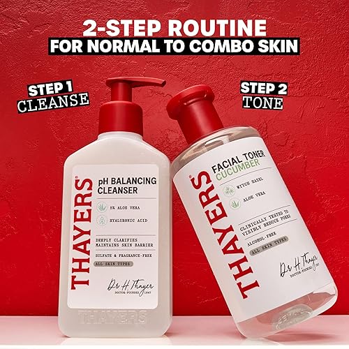 THAYERS ALCOHOL-FREE CUCUMBER WITCH HAZEL TONER WITH ALOE VERA, HYDRATING, VEGAN, 12 OZ