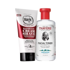 THAYERS SMOOTH SKIN KIT MAGIC RAZORLESS SHAVE CREAM WITH SHEA BUTTER THAYERS WITCH HAZEL TONER