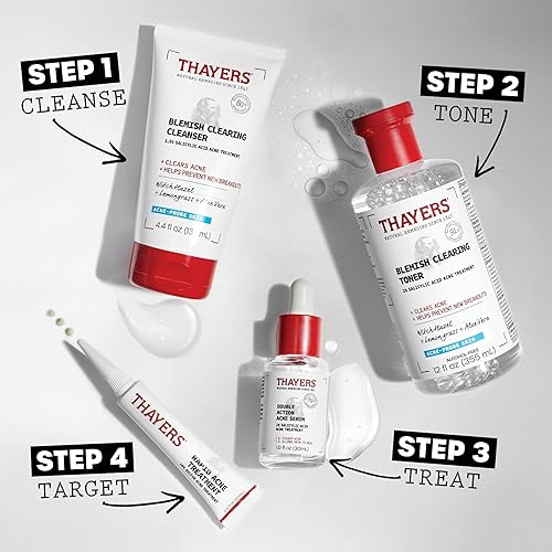 THAYERS BLEMISH CLEARING FACE CLEANSER WITH 1.5 SALICYLIC ACID ACNE WASH, 4.4 OZ