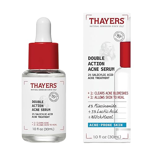 THAYERS ACNE SERUM WITH 2 SALICYLIC ACID NIACINAMIDE SOOTHING ACNE TREATMENT, 1 OZ