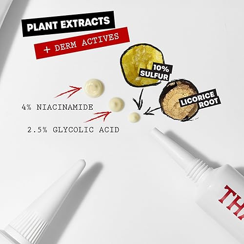 THAYERS RAPID ACNE TREATMENT WITH 10 SULFUR, NIACINAMIDE GLYCOLIC ACID 0.68 FL OZ