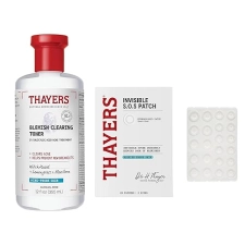 THAYERS SALICYLIC ACID TONER 12OZ INVISIBLE S.O.S HYDROCOLLOID ACNE PIMPLE PATCH, 22PCS
