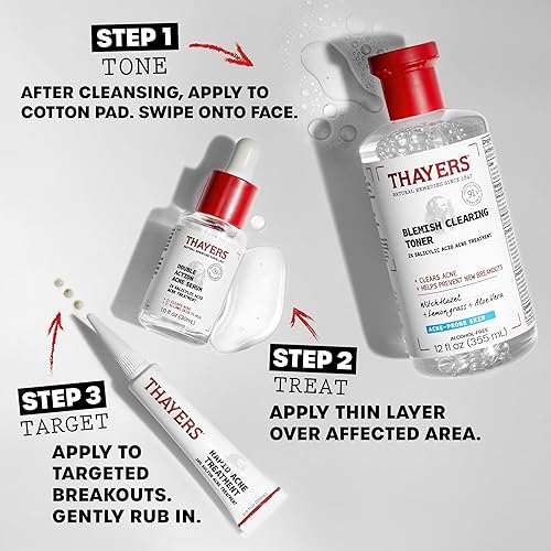 THAYERS 2 SALICYLIC ACID TONER SERUM 10 SULFUR ACNE TREATMENT SOOTHING, CLEAR SKIN
