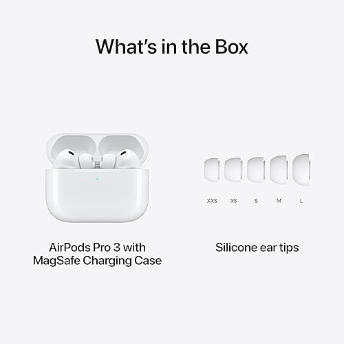 APPLE AIRPODS PRO 3 WIRELESS EARBUDS WITH ANC, HEART RATE, LIVE TRANSLATION, SPATIAL AUDIO, USB-C