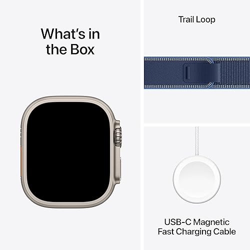 APPLE WATCH ULTRA 3 GPS CELLULAR 49MM TITANIUM CASE BLUE TRAIL LOOP SMARTWATCH FOR RUNNING FITNESS