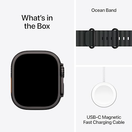APPLE WATCH ULTRA 3 GPS CELLULAR 49MM TITANIUM CASE BLACK OCEAN BAND MULTISPORT SMARTWATCH