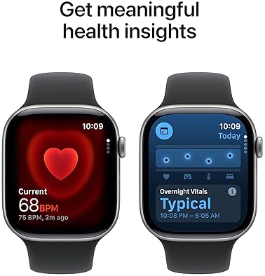 APPLE WATCH SERIES 11 GPS 46MM SPACE GRAY ALUMINUM SMARTWATCH BLACK SPORT BAND M L