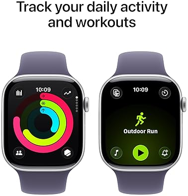 APPLE WATCH SERIES 11 GPS 46MM SILVER ALUMINUM PURPLE SPORT BAND SMARTWATCH - FITNESS, SLEEP, HEALTH