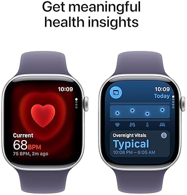 APPLE WATCH SERIES 11 GPS 46MM SILVER ALUMINUM PURPLE SPORT BAND SMARTWATCH - FITNESS, SLEEP, HEALTH