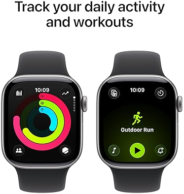 APPLE WATCH SERIES 11 GPS 42MM SPACE GRAY ALUMINUM SMARTWATCH WITH BLACK SPORT BAND, FITNESS HEALTH