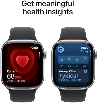 APPLE WATCH SERIES 11 GPS 42MM SPACE GRAY ALUMINUM SMARTWATCH WITH BLACK SPORT BAND, FITNESS HEALTH