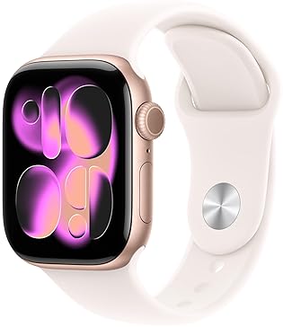 APPLE WATCH SERIES 11 GPS 42MM ROSE GOLD ALUMINUM WITH LIGHT BLUSH SPORT BAND FITNESS, SLEEP, HEALTH
