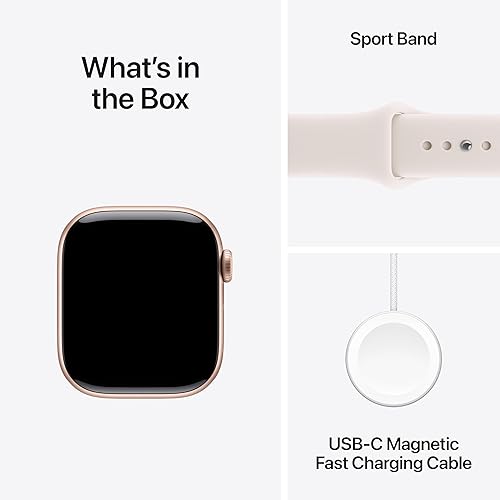 APPLE WATCH SERIES 11 GPS 42MM ROSE GOLD ALUMINUM WITH LIGHT BLUSH SPORT BAND FITNESS, SLEEP, HEALTH
